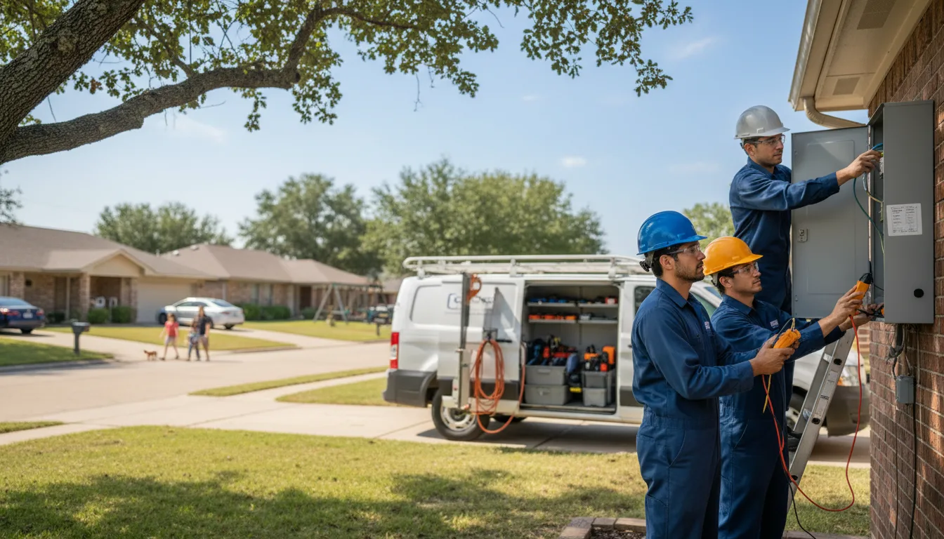 Certified electrician providing emergency electrical services in Schulenburg, TX